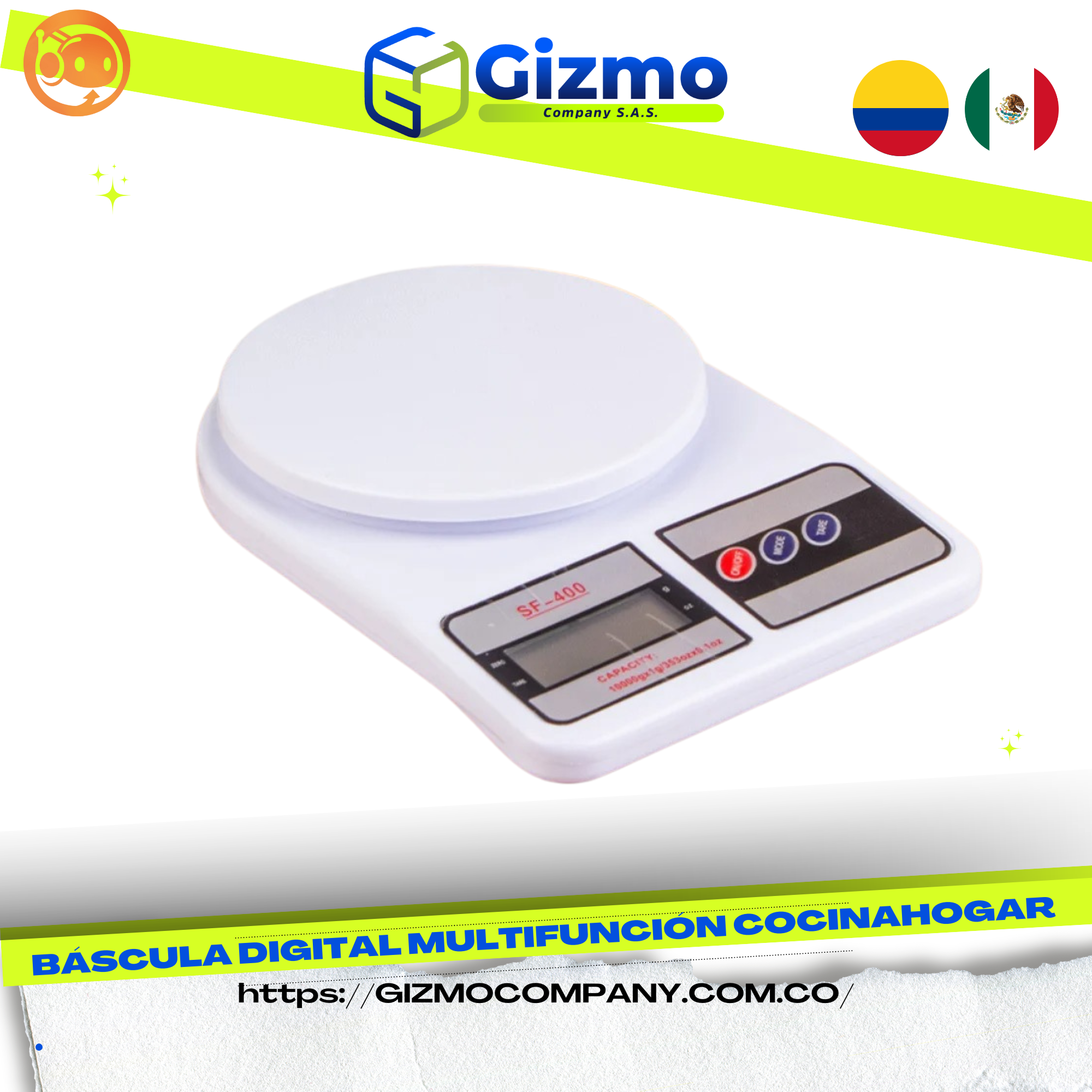Báscula Digital Multifunción CocinaHogar